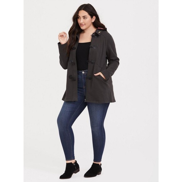 Harry Potter Toggle Coat Jacket Brown Fleece Hooded Full Zip Women's Size 2X - Picture 1 of 5
